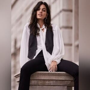 MINT VELVET NWOT Waistcoat Layered Blouse Size L